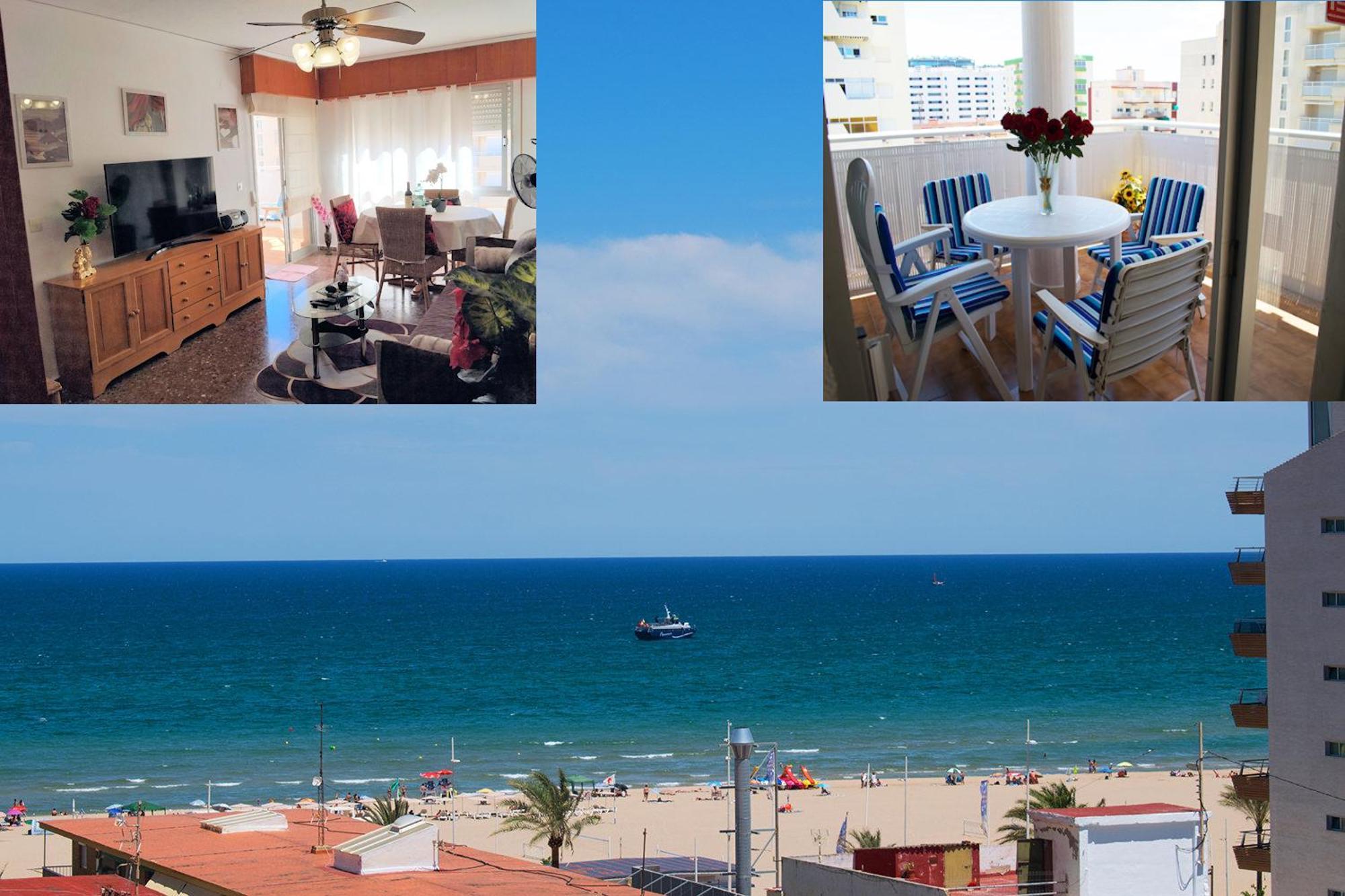 El Tiburon - Piso Con Espectaculares Vistas Al Mar - Solo Para Familias Ideal Para 4 Personas - Aire - Calefaccion - Ganador Award 2025, 2024, 2023, 2022 Playa de Gandia Dış mekan fotoğraf